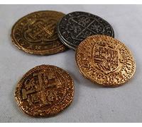 Denix Set of 4 Mixed Spanish Armada Gold/Silver Doubloons -Coins/Pirates/Treasure/Gift
