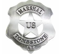 Denix Silver Old West Replica Tombstone U.S. Marshal's Badge