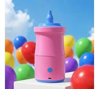 Denkee Balloon Pump Electric, Rechargeable Cordless Balloon Air Pump Portable for Long, Round and Foil Balloons, Electric Balloon Inflator Blower Machine for Decorations, Outdoor, Sports, Party (Pink)