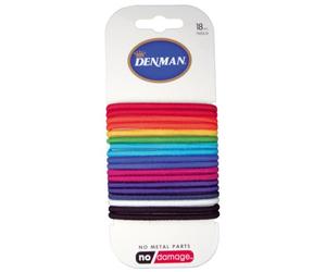Denman 4mm Large No Damage Elastic E Bright Hairbands, 18-Piece (Pack of 1)
