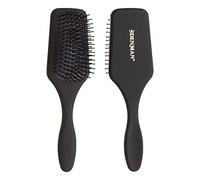 Denman (Black) Mini Paddle Cushion Hair Brush for Blow Drying, Detangling & On the Go Travel - Comfortable Styling, Straightening & Smoothing - For Women and Men, D84