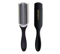 Denman Curly Hair Brush D3 (Noir) 7 Row Styling Brush for Detangling, Separating, Shaping and Defining Curls - For Women and Men