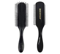 Denman Curly Hair Brush D4 (All Black) 9 Row Styling Brush for Styling, Smoothing Longer Hair and Defining Curls - For Women and Men