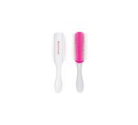 Denman Curly Hair Brush D4 (Cherry Blossom) 9 Row Styling Brush for Styling, Smoothing Longer Hair and Defining Curls - For Women and Men