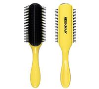 Denman Curly Hair Brush D4 (Yellow) 9 Row Styling Brush for Styling, Smoothing Longer Hair and Defining Curls - For Women and Men