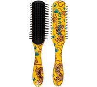 Denman D3 Original Curl Definer & Styler - 7 Row Detangling Brush for Smooth, Defined Curls - Precision Styling Brush for Curly or Straight Hair, Tiger