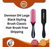 Denman D4 Large Black Styling Brush Classic Hair Brush Free Shipping