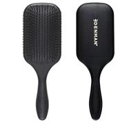 Denman Tangle Tamer Ultra (Black) Detangling Paddle Brush For Curly Hair And Black Natural Hair - use with both Wet & Dry Hair, D90L