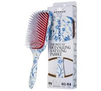 Denman Detangling & Styling Paddle Hairbrush For Wet Or Dry Hair - Curly, Coily, Straight, Thick & Long, Ideal for Women & Men, D38- Blue Belle