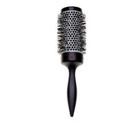 Denman Large Thermoceramic Vented Barrel Round Hair Brush with Nylon Bristles for Fast Drying, Volume and Creating Movement in the Hair, Black and White, D76