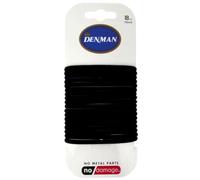 Denman No-Damage Elastic Hairbands 18-Piece, Large, Black