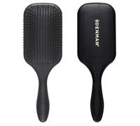 Denman Tangle Tamer Ultra (Black) Detangling Paddle Brush For Curly Hair And Black Natural Hair - use with both Wet & Dry Hair, D90L