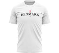 Denmark 1908 T Shirt for Men Danish Football Tee, XL, White