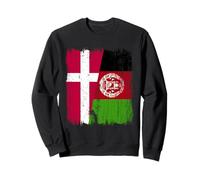 Denmark Afghanistan Half Flag Danish Afghan Heritage Sweatshirt