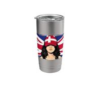 Denmark Britain Flags Women Roots British Danish Heritage Stainless Steel Insulated Tumbler