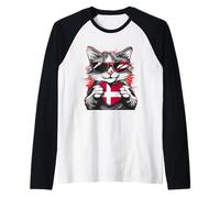 Denmark Cat Danish Roots Danish Flag Heart Danish Pride Raglan Baseball Tee