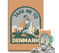 Denmark Copenhagen 1000 Piece Jigsaw Puzzles for Adults & Teens,Family Game Stress Reliever Difficult Challenge Secret Santa Gifts 50x75cm