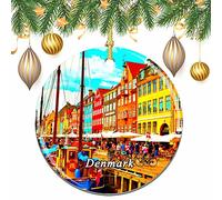 Denmark Copenhagen Christmas Xmas Tree Ornament Decoration Wedding Hanging Pendant Decor City Travel Souvenir Collection