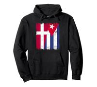 Denmark Cuba Half Flag Danish Cuban Heritage Pullover Hoodie