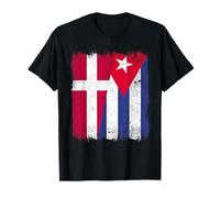 Denmark Cuba Half Flag Danish Cuban Heritage T-Shirt