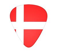 Denmark Danish Flag Advanced guitar pick 12 pieces Three thicknesses for bass, electric guitar, acoustic guitar bag