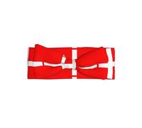 Denmark Danish Flag Baby Bow Headband, Soft Stretchy Hair Band for Newborns and Infants, Cute Bow Knot Headwear for Parties and Gifting