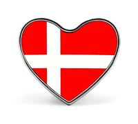 Denmark Danish Flag Button Pin Heart Shape Alloy Lapel Pins Badges Novelty Funny Enamel Pins Personalized Pinback Button Badges Cute Heart Brooche for Jackets Bags