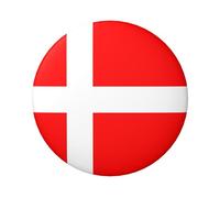 Denmark Danish Flag Button Pins 5 Pcs, 2.4 Inch Round Button Badges Metal Personalized Picture Photo Pin Buttons Kit For Craft Supplies Christmas Diy Party Projects