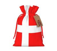 Denmark Danish Flag Gift Bag with Handles and tag, Perfect for Christmas, Birthday, Wedding or Daily Gift - (S)