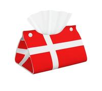Denmark Danish Flag High-grade Faux Leather Tissue Box Cover