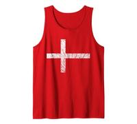 Denmark Danish Flag Nordic Cross Travel Europe Vacation Tank Top