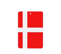 Denmark Danish Flag Pattern Car Air Fresheners 4 Pcs Rectangle Hanging Aromatherapy Tablets Scented Fresheners For Bedroom Bathroom