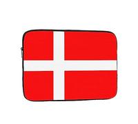 Denmark Danish Flag Patterned Laptop Sleeve 10 Inch Shockproof For Slim Protective Notebook Computer Bag Briefcase