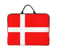 Denmark Danish Flag Patterned Laptop Sleeve (16.5x12.2 inches), Anti-Collision Protective Shell, Portable Handheld Design