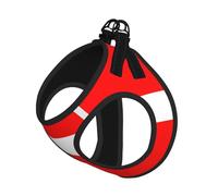 Denmark Danish Flag Print Adjustable Reflective Harness Leash Set For Cats, Dogs And Small Pets, Soft Breathable Mesh Walking Vest With Escape-Proof Lead