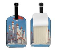 Denmark Danish Flag Print Bag Tags Stylish Luggage Tag 4.3 x 2.76 Inch Essential Travel Accessory Suitcases
