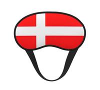 Denmark Danish Flag Print Blackout Sleep Mask - Side Sleeper Eye Cover, Soft Comfort, Perfect for Travel, Meditation