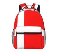 Denmark Danish Flag Print Casual Daily Bookbag, 20 * 29 * 40cm Durable Basic Backpack For Travel And Vacation Classics Daypack