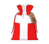 Denmark Danish Flag Print Christmas Drawstring Gift Bags Birthday Sacks With For Xmas Wedding Party Favors