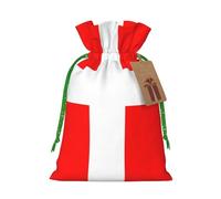 Denmark Danish Flag Print Christmas Drawstring Gift Bags Birthday Sacks With For Xmas Wedding Party Favors
