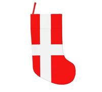 Denmark Danish Flag Print Large Christmas Stockings 18 In, Beautiful Festive Gift Holder Bag,Holiday Xmas Party Socks
