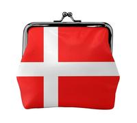 Denmark Danish Flag Print Vintage Leather Change Purse Elegant Small Coin Purse for Women Coin Pouch Wallet Mini