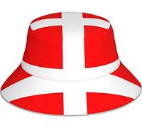 Denmark Danish Flag Reflective Bucket Hat Unisex - Lightweight, Breathable, Foldable.Hat Circumference 25.2X Brim 2.7X Hat Height 3.3 Inchs. Black