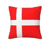 Denmark Danish Flag Seasons Pillow Cover,Square Waist Cushion,Perfect Square Backrest for Every Home