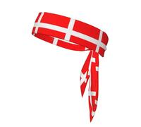 Denmark Danish Flag Sweat Absorbent Bandana Headband - Perfect for Outdoor Sports, Tennis, Running, Cycling - Unisex Headband for Men and Women