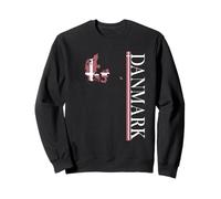Denmark - Danmark - Danish Dannebrog Flag - Map Souvenir Sweatshirt