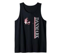 Denmark - Danmark - Danish Dannebrog Flag - Map Souvenir Tank Top