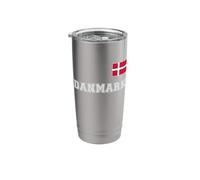 Denmark - Danmark with Flag Banner on the Chest Stainless Steel Insulated Tumbler