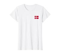 Denmark Flag Danish Danmark Dansk Scandinavia Value Graphic T-Shirt, Women, White, XS