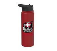 Denmark Flag Danish Viking Drakkar History Stainless Steel Insulated Water Bottle